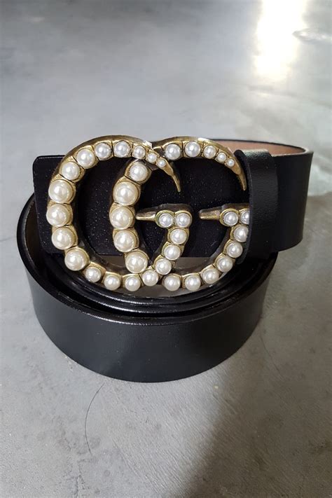 gucci pearl belt brown|tan Gucci belt women.